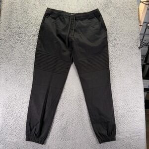 Free Planet Pant Womens 2X Black Cotton Jogger Tapered Biker Moto Streetwear